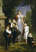 Francois Pascal Simon Gerard Portrait de la marechale Lannes et ses enfants oil on canvas